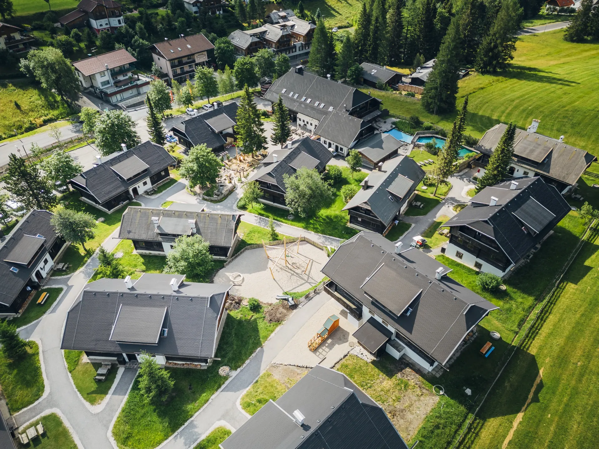 Kirchleitn von oben im Sommer