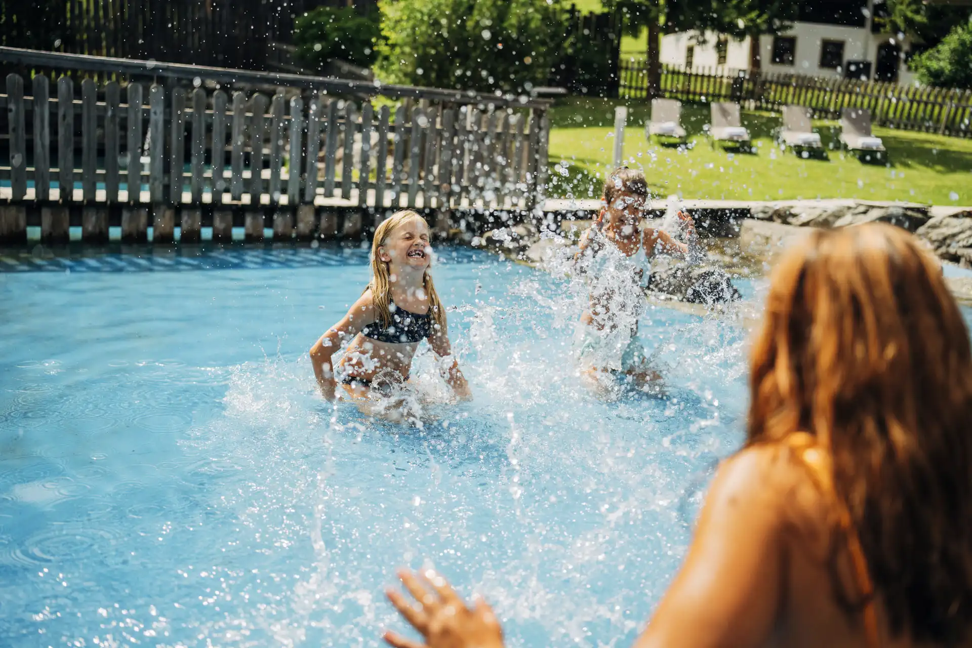 Natural Swimming Pond in Kirchleitn Natural swimming pond at Slow Travel Resort Kirchleitn in Bad Kleinkirchheim